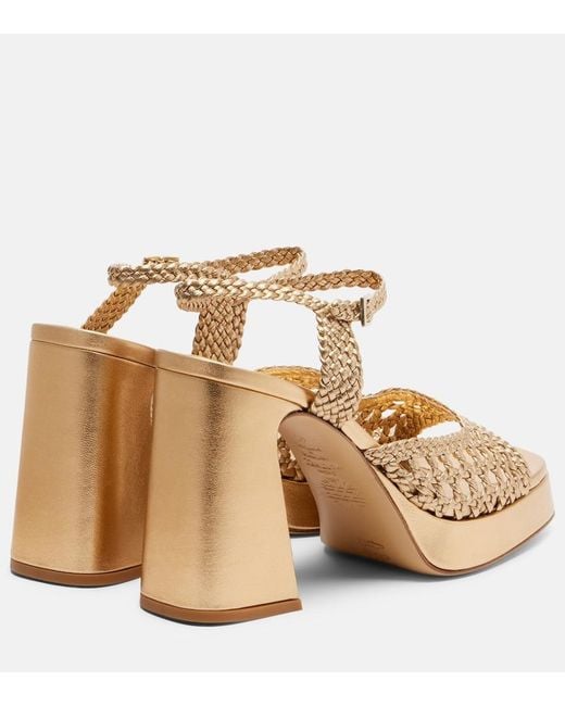 Souliers Martinez Cheyenne Metallic Leather Sandals