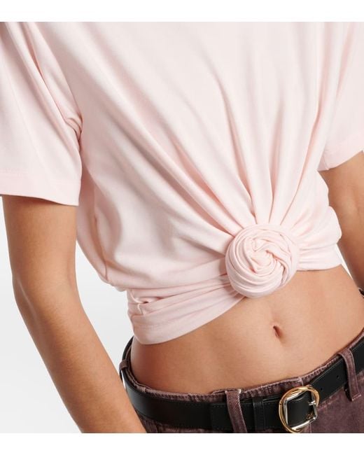 Magda Butrym Pink T-Shirt Aus Jersey