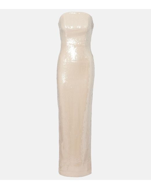 Roland Mouret White Sequined Gown