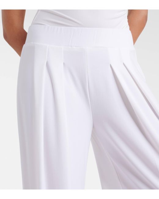 Pantalon ample a taille basse Norma Kamali en coloris White