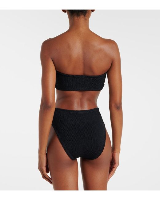 Hunza G Black Jean Bandeau Bikini
