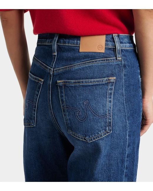 Jeans Barrel Hattie Crop De Tiro Alto AG Jeans de color Blue