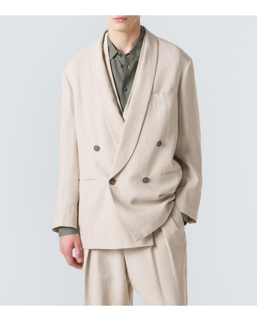 Giorgio Armani Natural Archivio Double-Breasted Blazer for men