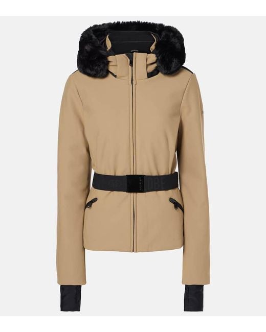 Goldbergh Black Skijacke Hida Mit Faux Shearling