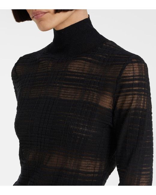 Proenza Schouler Black Label Stefanie Plaid Cotton-Blend Sweater
