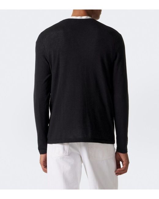 LeKasha Blue Kyoto Cashmere T-Shirt for men