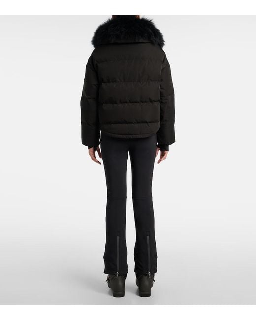 Yves Salomon Black Doudoune 60Cm Ski Jacket