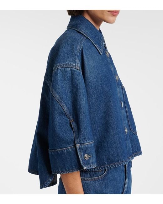 Camicia Di Jeans Oversize di Givenchy in Blue