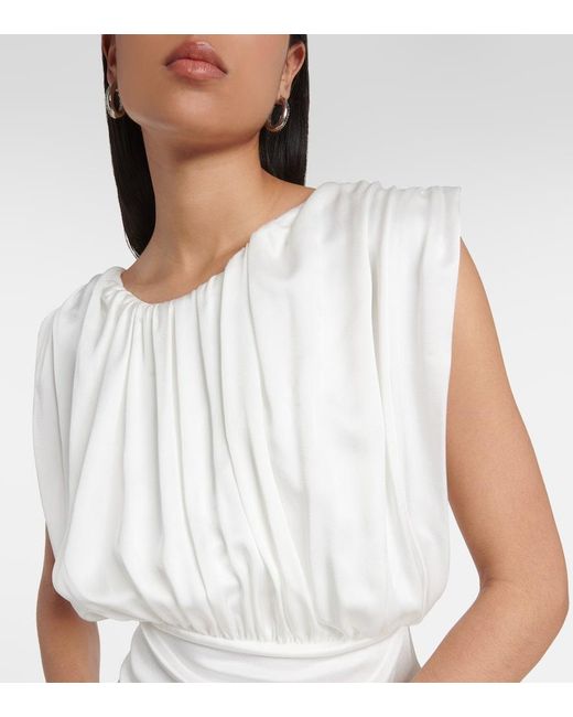 Jil Sander White Gathered Top