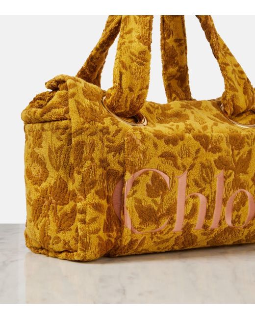 Chloé Yellow Plage Large Terry Tote Bag