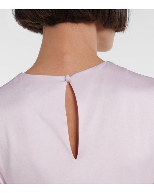 Alexander McQueen Pink Robe Aus Satin