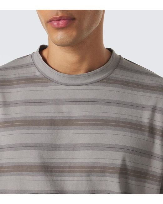 Our Legacy Gray Box Striped Cotton Jersey T-Shirt for men