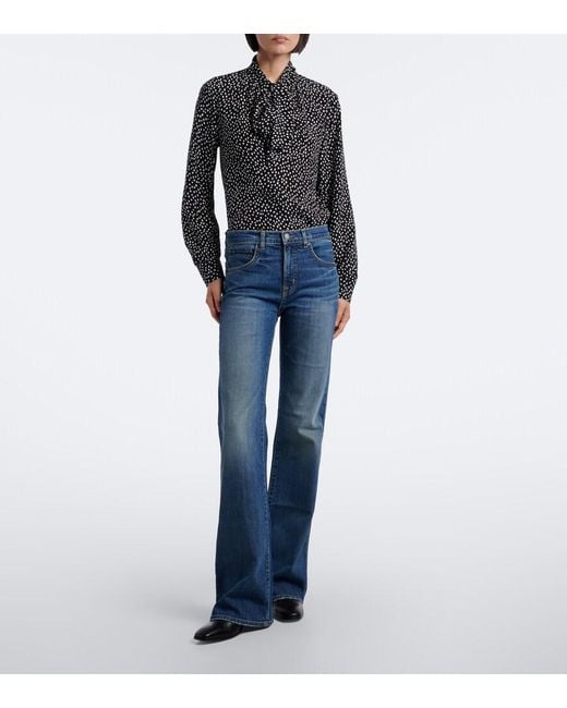 Nili Lotan Blue Celia Bootcut Jeans