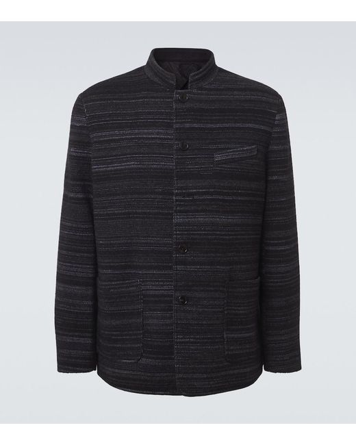 Missoni Blue Space-Dyed Wool-Blend Jacket for men