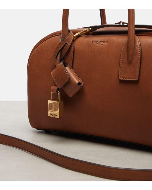Saint Laurent Brown Sac De Jour Boston Small Leather Tote Bag