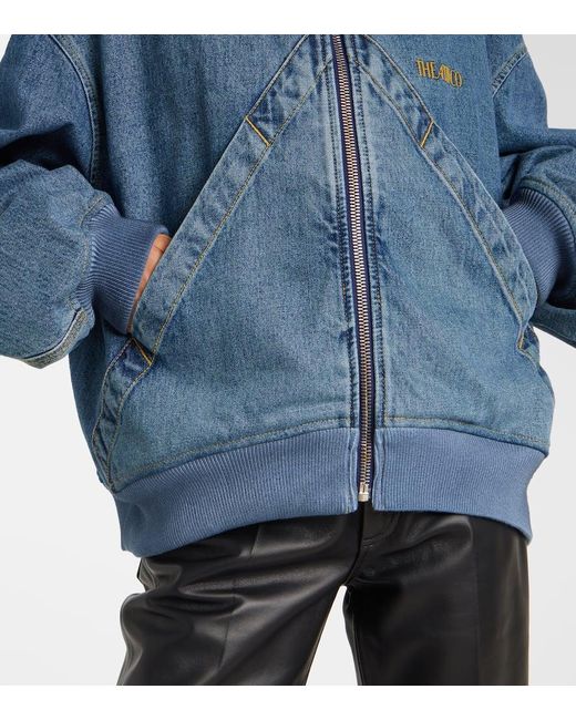 The Attico Blue Blouson Aus Denim