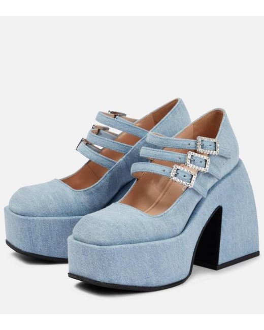Pumps Con Plateau Bulla Marietta di NODALETO in Blue