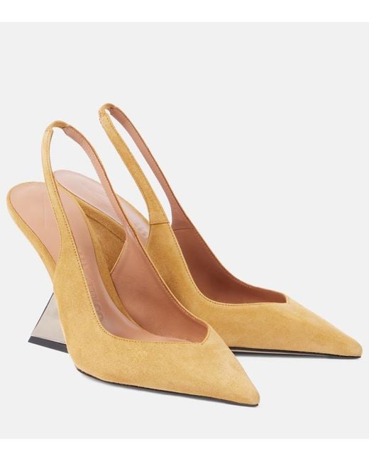 The Attico Natural Cheope Suede Wedges