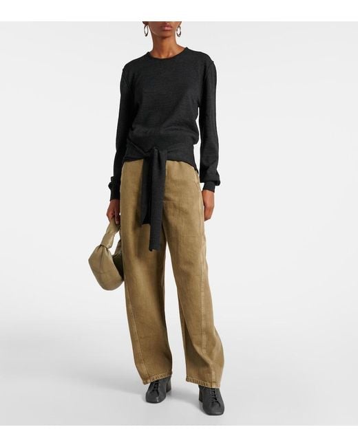 Lemaire Black Wool-Blend Top