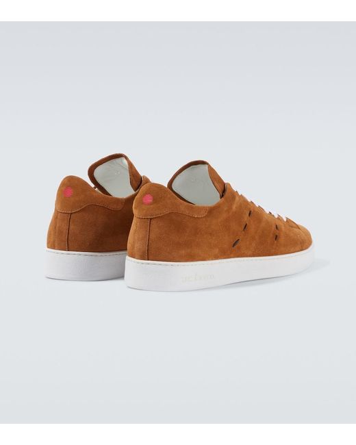 Kiton Brown Suede Sneakers for men