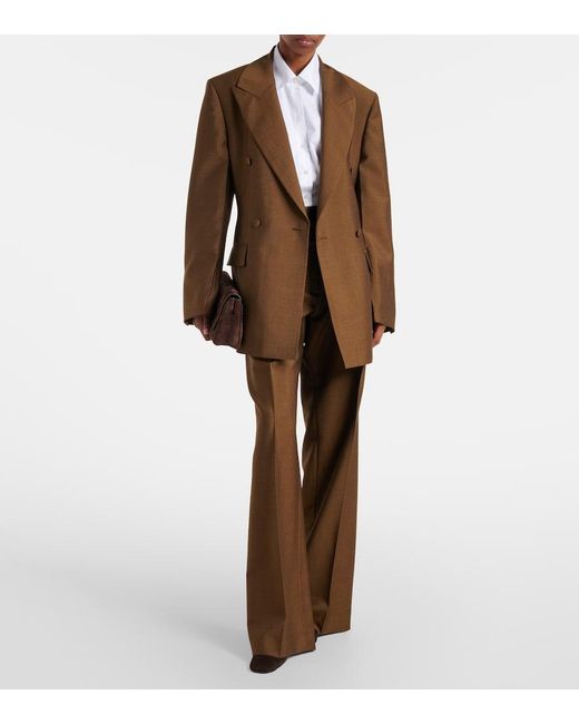 Rohe Brown Virgin Wool And Mohair Blazer