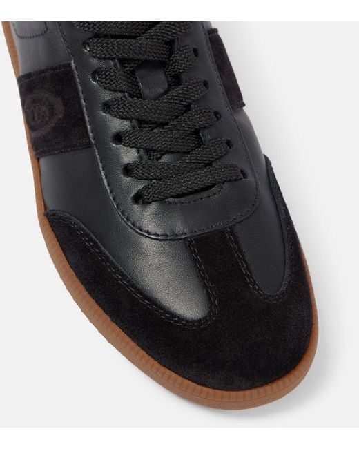 Baskets En Daim Et Cuir Tod's en coloris Black