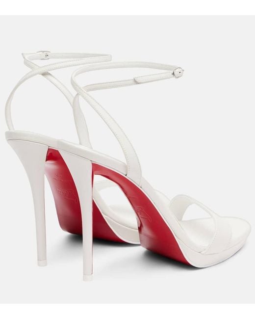Christian Louboutin White Miss Z 120 Leather Sandals