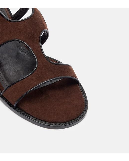 Manolo Blahnik Brown Rufina Suede Sandals