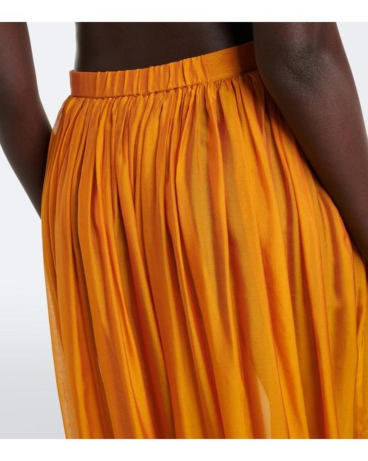 retroféte Orange Evolet Chiffon Balloon Pants