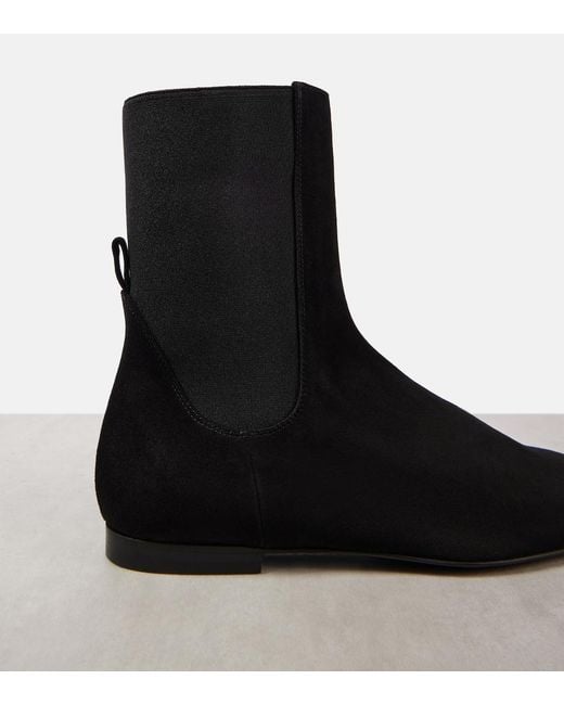 Totême Black Suede Chelsea Boots