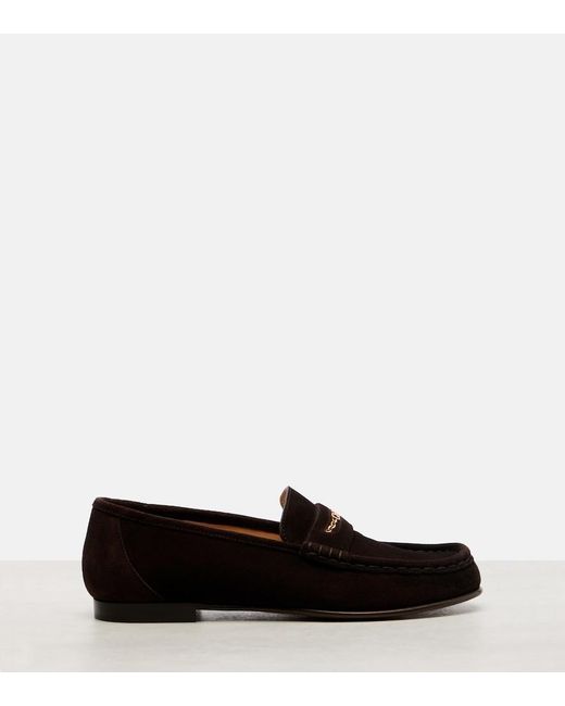 Chloé Black Suede Loafers