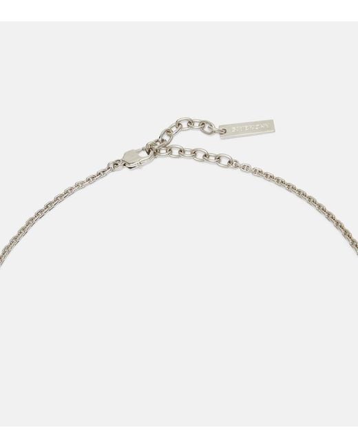 Givenchy Metallic Crystal Pearl Necklace