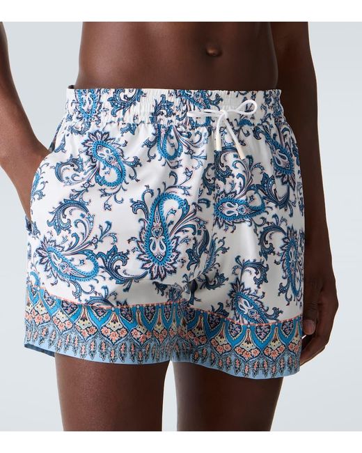 Etro Bedruckte Badehose in Blue für Herren
