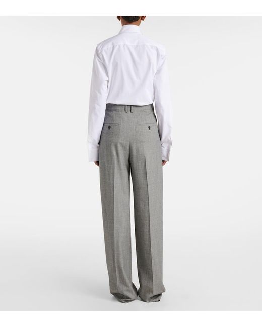 Pantaloni A Gamba Larga di Saint Laurent in Gray