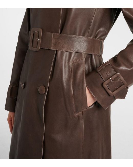 Trench-Coat Tate En Daim Nour Hammour en coloris Brown