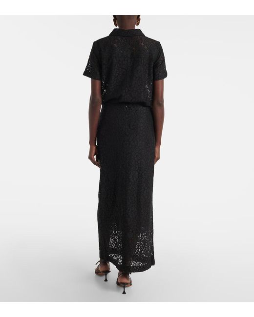 Proenza Schouler Black Maxirock Jasmine Aus Spitze