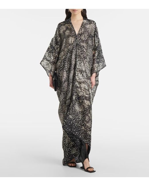 Rick Owens Gray Tommykite Draped Satin Gown