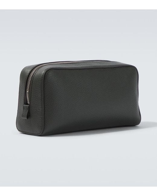 Tom Ford Black Leather Toiletry Bag for men