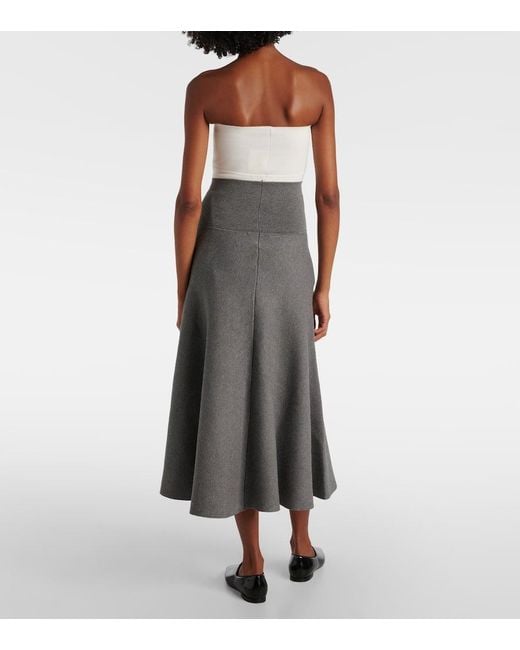 Gonna Midi Gabrielle di Frankie Shop in Gray