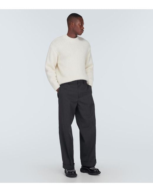 Undercover Gray Wool Straight Pants for men