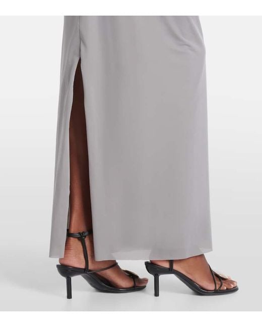 Christopher Esber Gray Maxikleid Molded Venus Aus Mesh