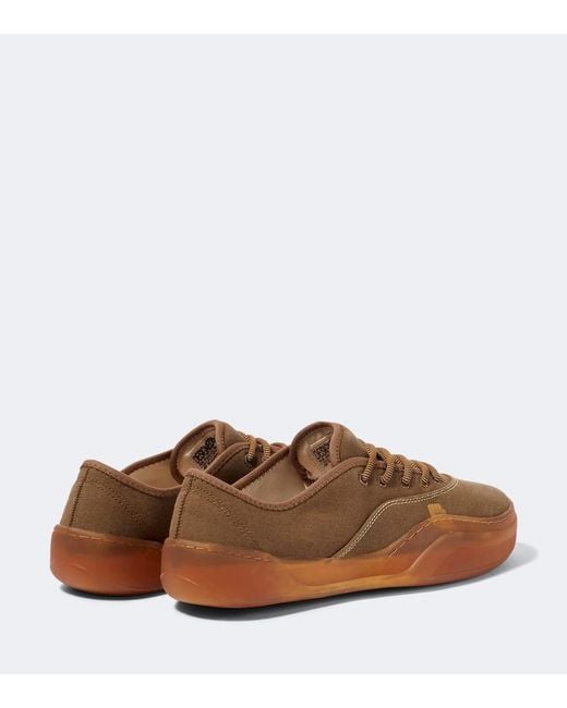 ERL Brown Canvas Low-Top Sneakers for men