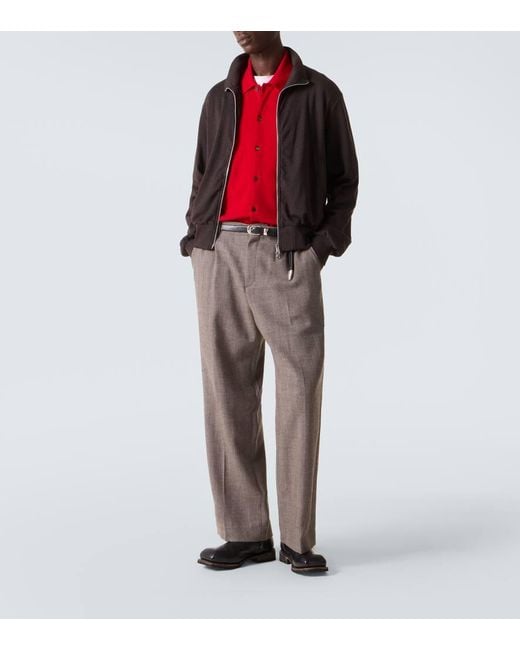 Our Legacy Black Mob Ribbed-Knit Cotton-Blend Bomber Jacket for men