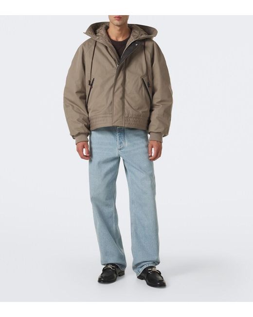 Bottega Veneta Natural Leather-Trimmed Cotton Canvas Jacket for men