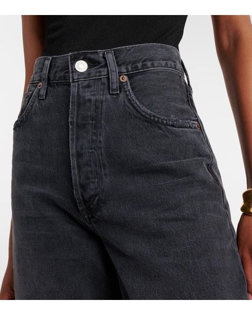 Agolde Blue Dame High-Rise Wide-Leg Jeans