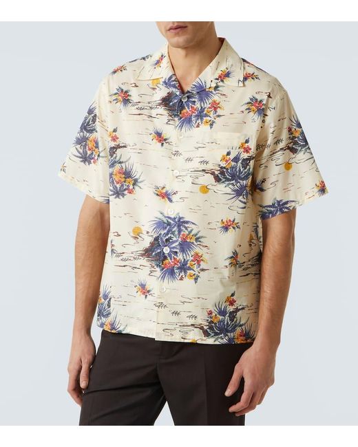 Chemise En Coton A Fleurs Prada pour homme en coloris Multicolor