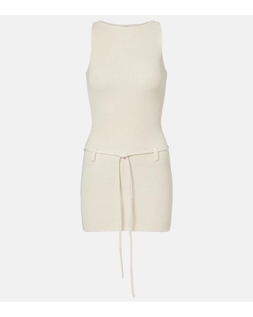 AYA MUSE White Zeal Cotton And Silk Minidress
