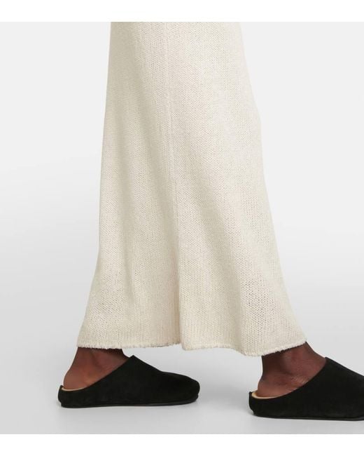 The Row White Maxikleid Folosa Aus Strick