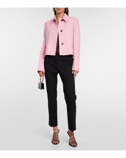 Ferragamo Pink Virgin Wool Jacket