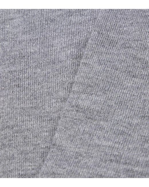 Alaïa Gray Cashmere And Silk Gloves